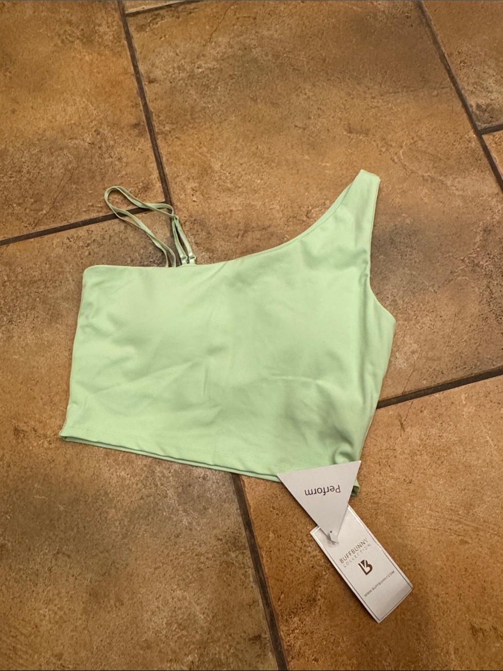 BuffBunny One-Shoulder Mint Green Camisole